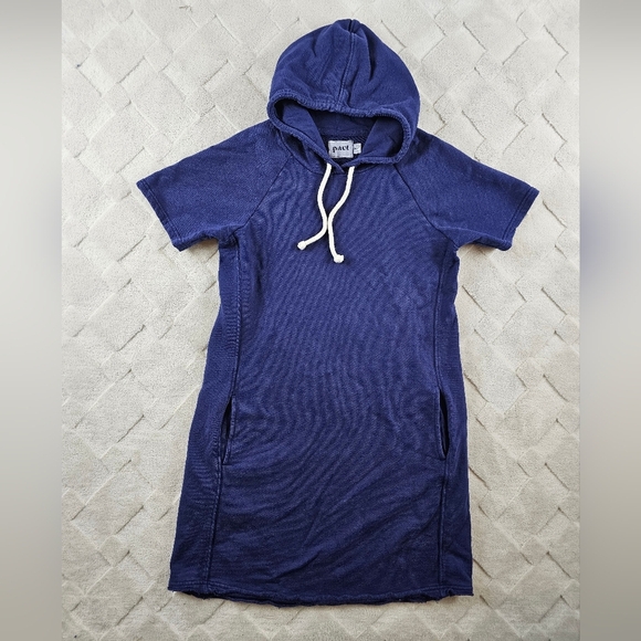 Pact Dresses & Skirts - Pact Hoodie Sweatshirt Dress Womens Small blue organic cotton